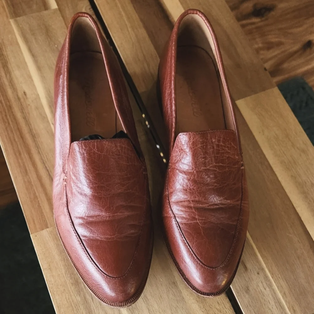 Brown Leather Madewell Frances Loafers size 6 - Picture 4 of 9